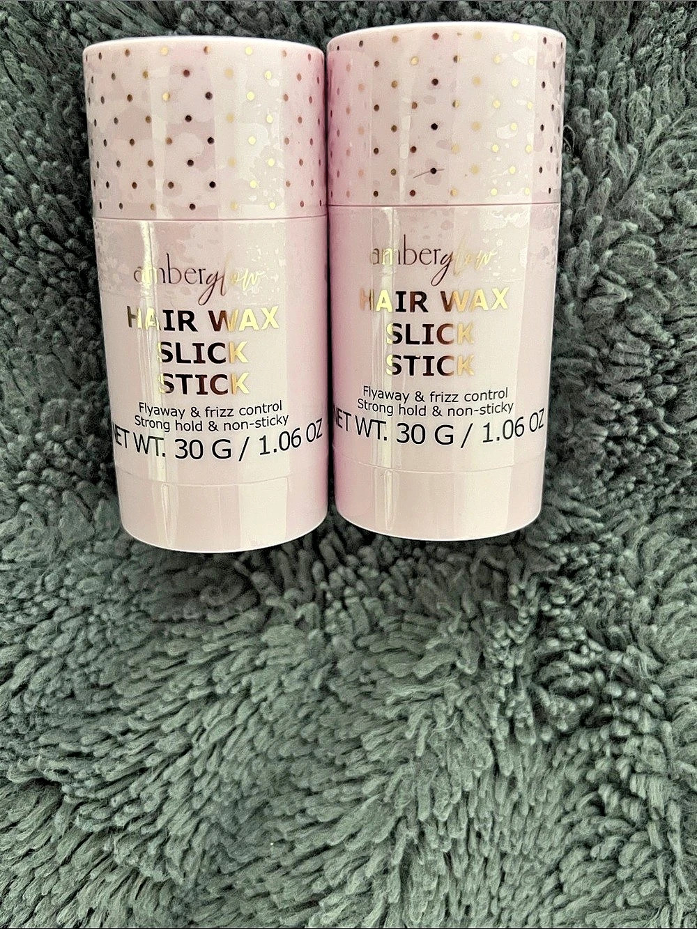 amberglo Hair Wax Slick Stick 2-Pack Pink NWT